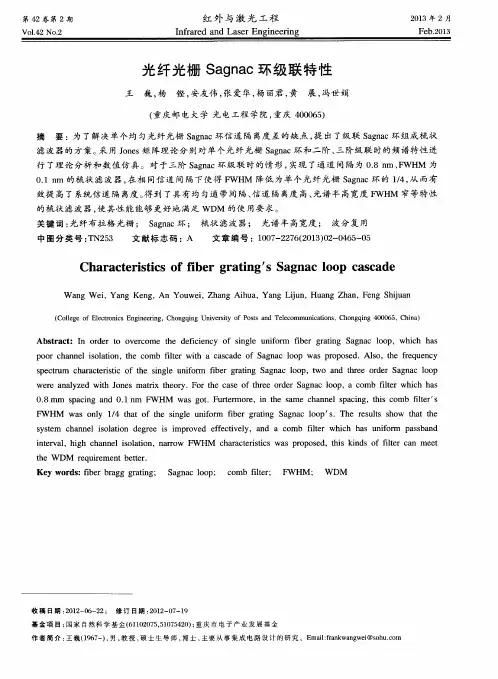 光纤光栅Sagnac环级联特性