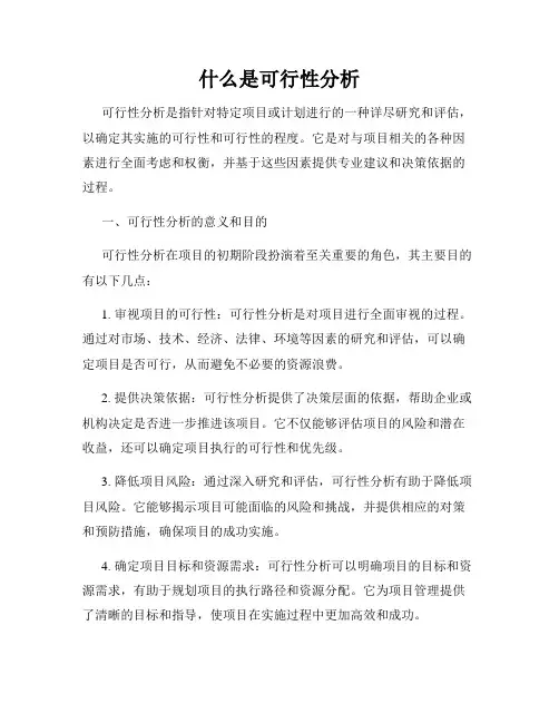 什么是可行性分析