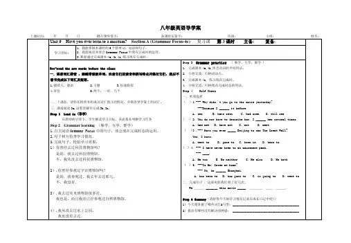 2020年春人教新目标英语八年级下册Unit 9 Section A (Grammar Focus-