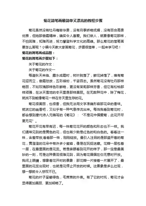 菊花简笔画最简单又漂亮的教程步骤