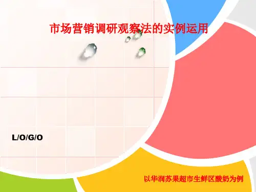 市场营销调研的主要方法之观察法的实例运用