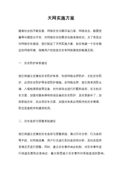 天网实施方案
