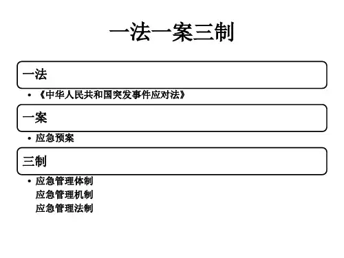 中国的应急管理体系