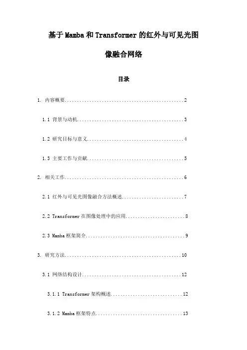 基于Mamba和Transformer的红外与可见光图像融合网络