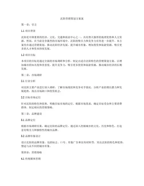 沈阳营销策划方案案