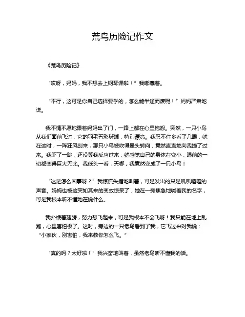 荒鸟历险记作文