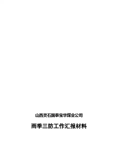 A防治水省厅专项检查-汇报材料2016.6.15