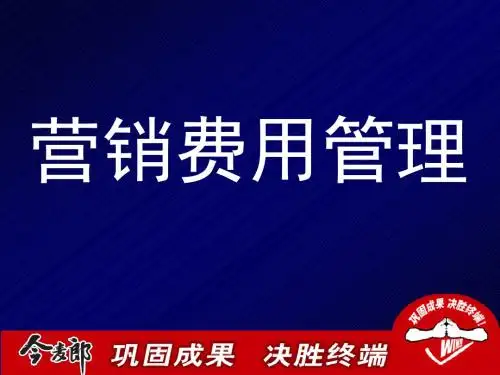 营销公司销售费用管理ppt课件