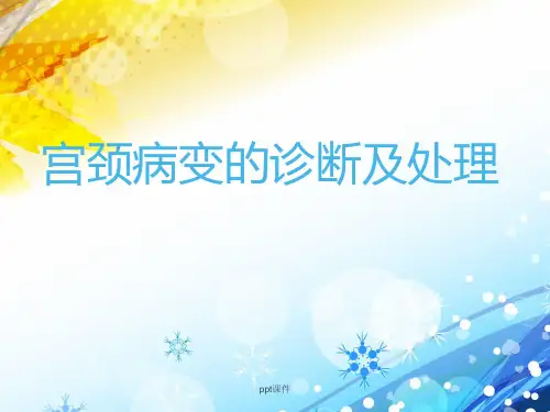 宫颈病变的诊断及处理  ppt课件