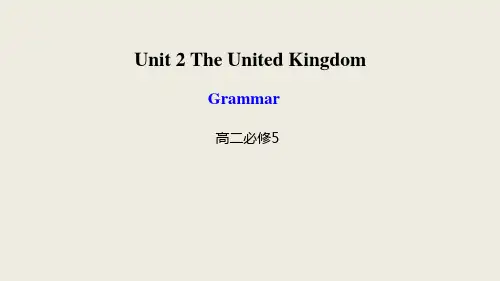 高中英语必修五同步  Unit 2 The United Kingdom-Grammar课件
