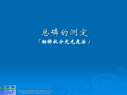 总磷的测定(钼锑抗分光光度法)解读