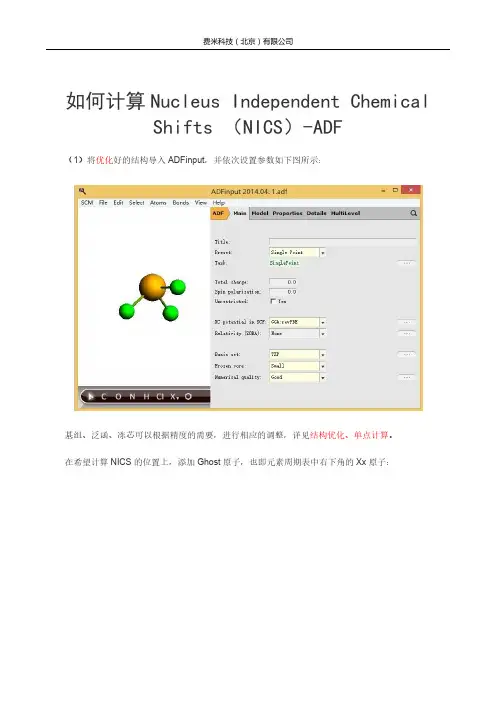 ADF教程：如何计算Nucleus Independent Chemical Shifts (NICS)