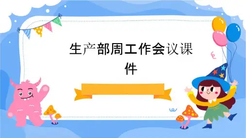 生产部周工作会议课件