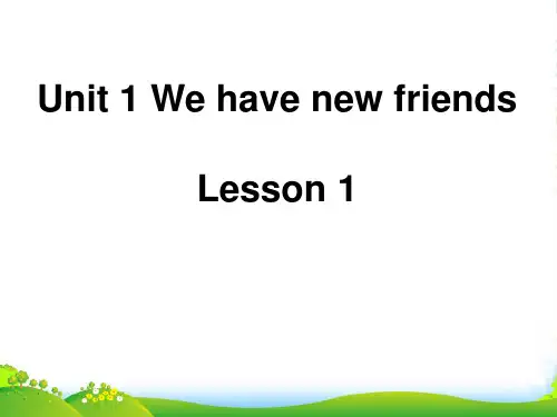 精通版五年级英语上册Unit 1 We have new friends Lesson 1 课件2