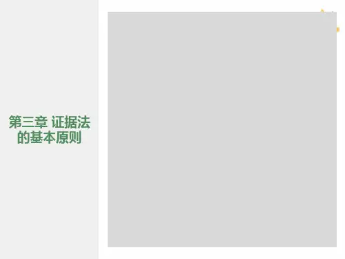 证据法的基本原则