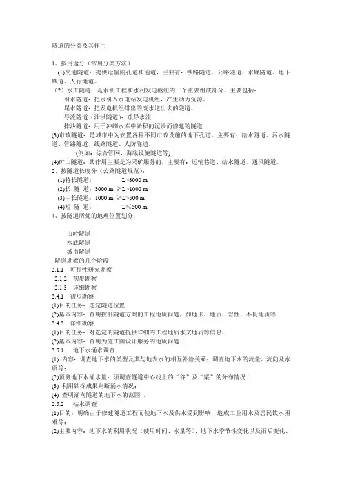 隧道知识