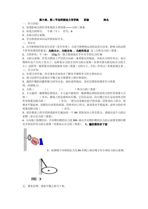 第六章第二节怎样描述力导学案