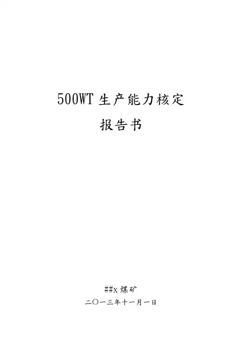 xxx煤矿生产能力核定报告