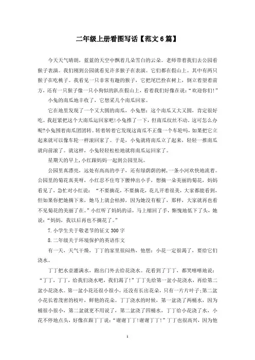精选二年级上册看图写话【范文6篇】