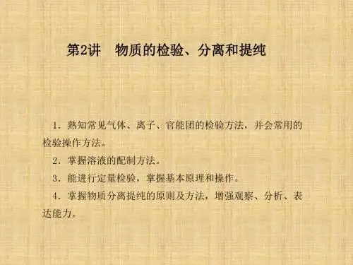 物质的检验分离和提纯学习课件PPT(1)