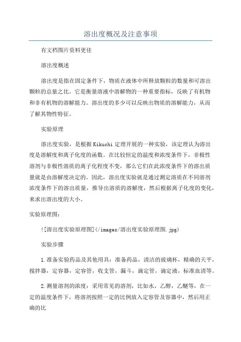 溶出度概况及注意事项