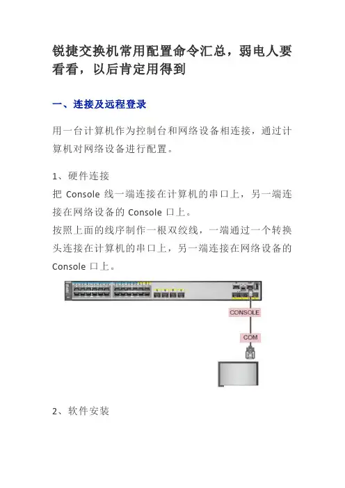 锐捷交换机常用配置命令汇总