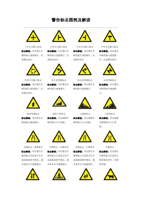 警告标志图例及解读