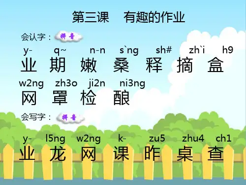3 有趣的作业_生字词学习