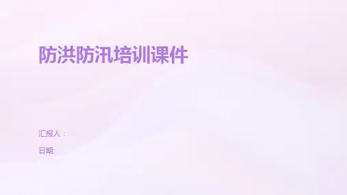 防洪防汛培训课件