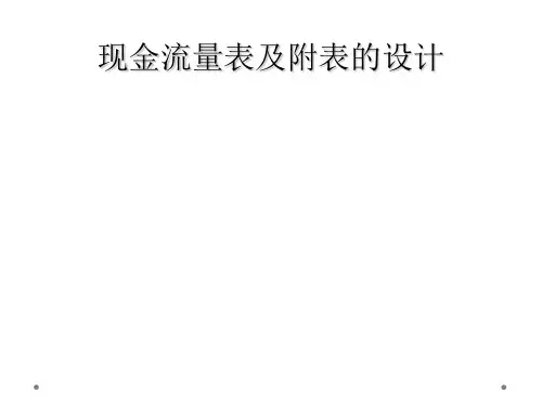 现金流量表及附表的设计