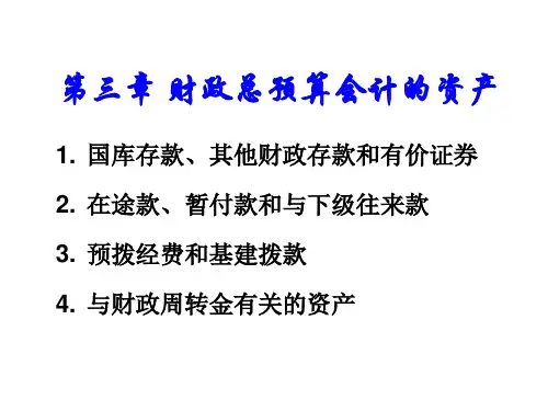 第三章 财政总预算会计的资产