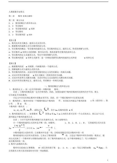 (完整版)数列公式汇总.doc