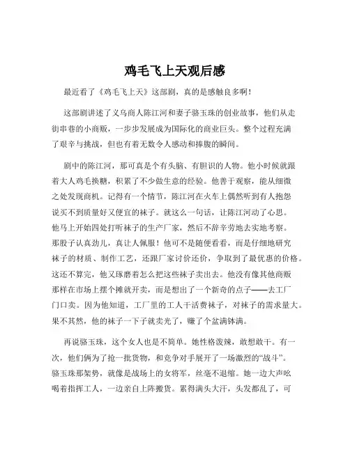 鸡毛飞上天观后感
