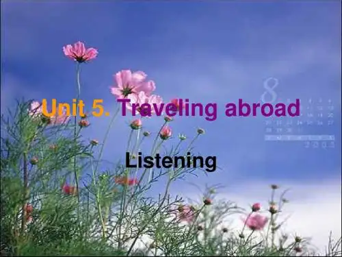 高二英语Travelling-abroad