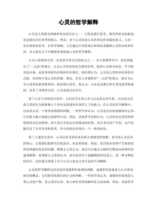 心灵的哲学解释