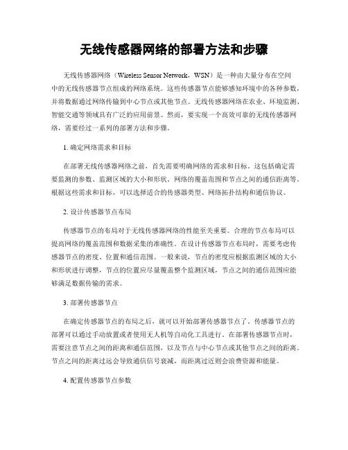 无线传感器网络的部署方法和步骤