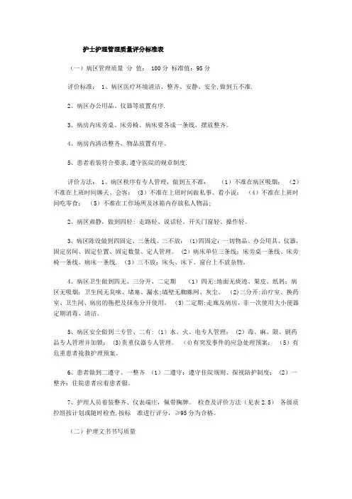 护士考核表