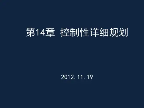 10 控制性详细规划PPT课件