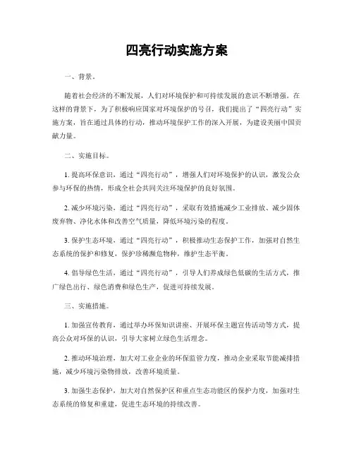 四亮行动实施方案