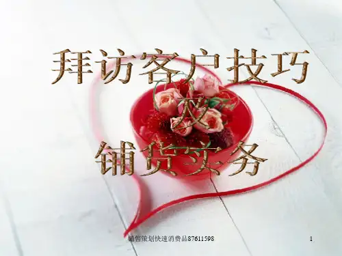 拜访客户技巧PPT课件