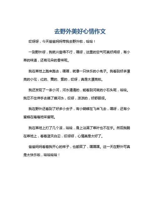 去野外美好心情作文