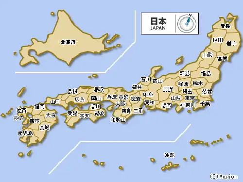 日本行政区划地图