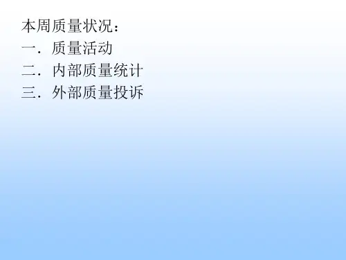 质量周报表