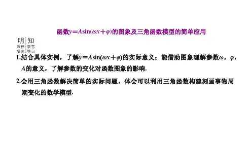 高三总复习数学课件 函数y=Asin(ωx+φ)的图象及三角函数模型的简单应用