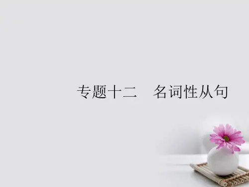 2019届高考英语总复习-专题十二-名词性从句讲义-新人教版