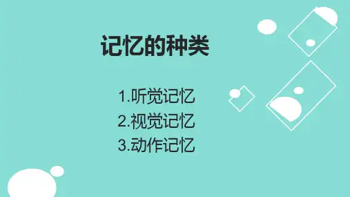 记忆的种类