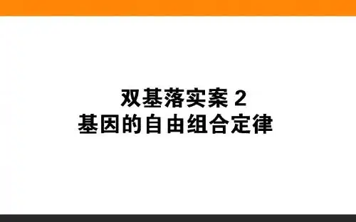 2019届一轮复习人教版 2.1.2 基因的自由组合定律 课件(65张)
