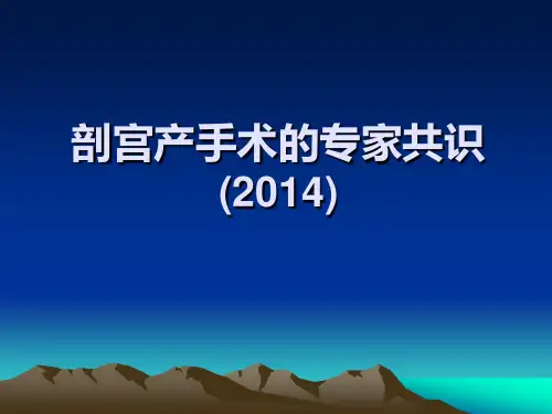 剖宫产手术的专家PPT课件