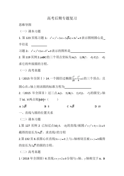 人教A版高中数学必修2《第四章 圆与方程 小结》_3
