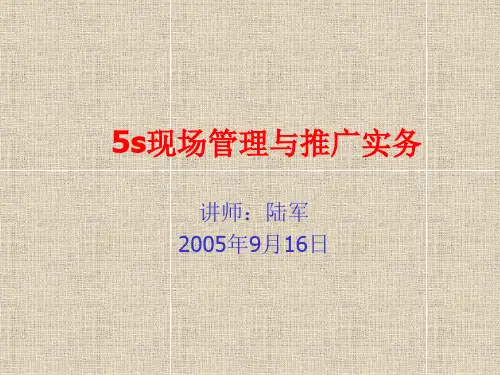 5s管理在现场管理中的推广实务(ppt 31页)